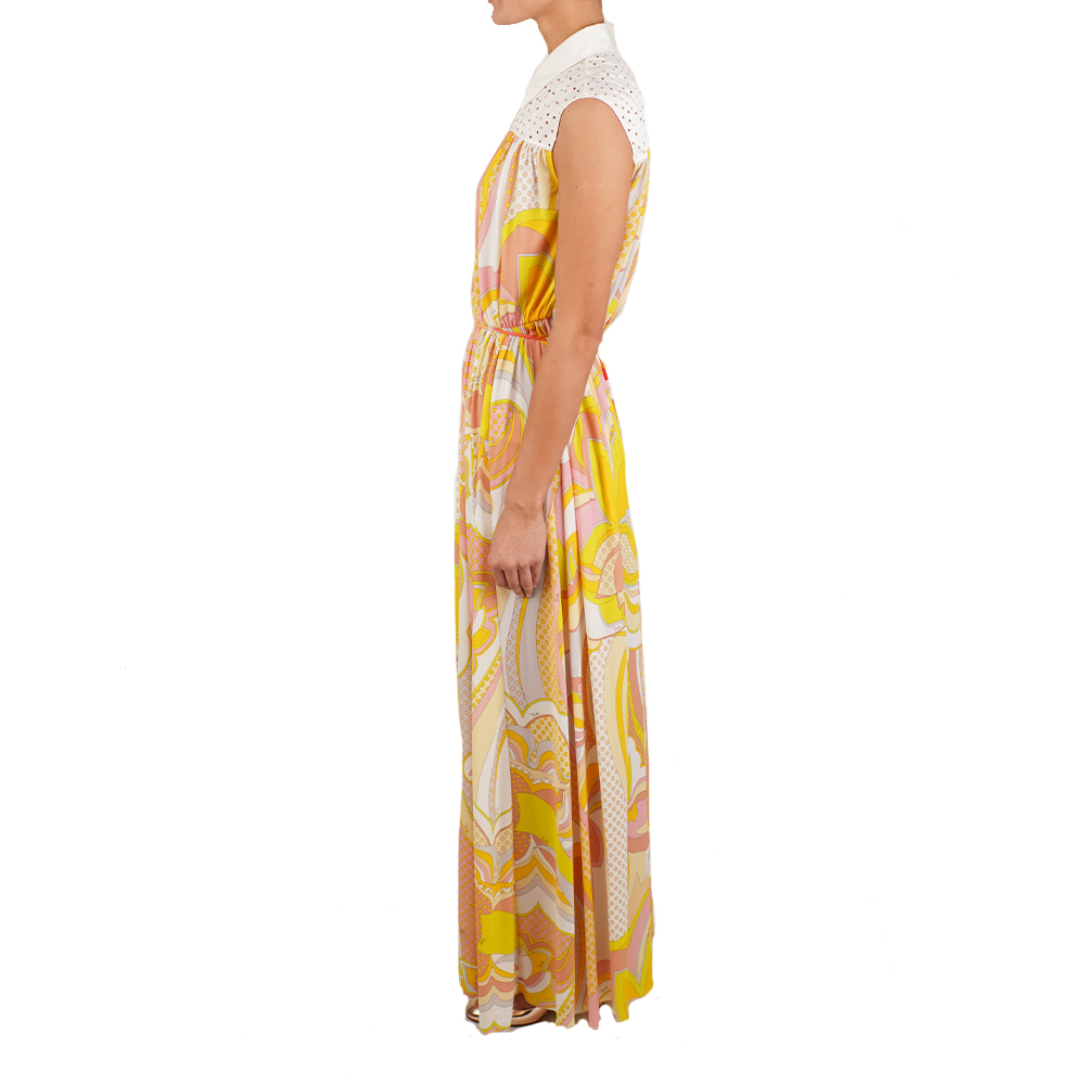 Emilio Pucci Women's Button Top Floral Dress Orange - Picture 2 of 3